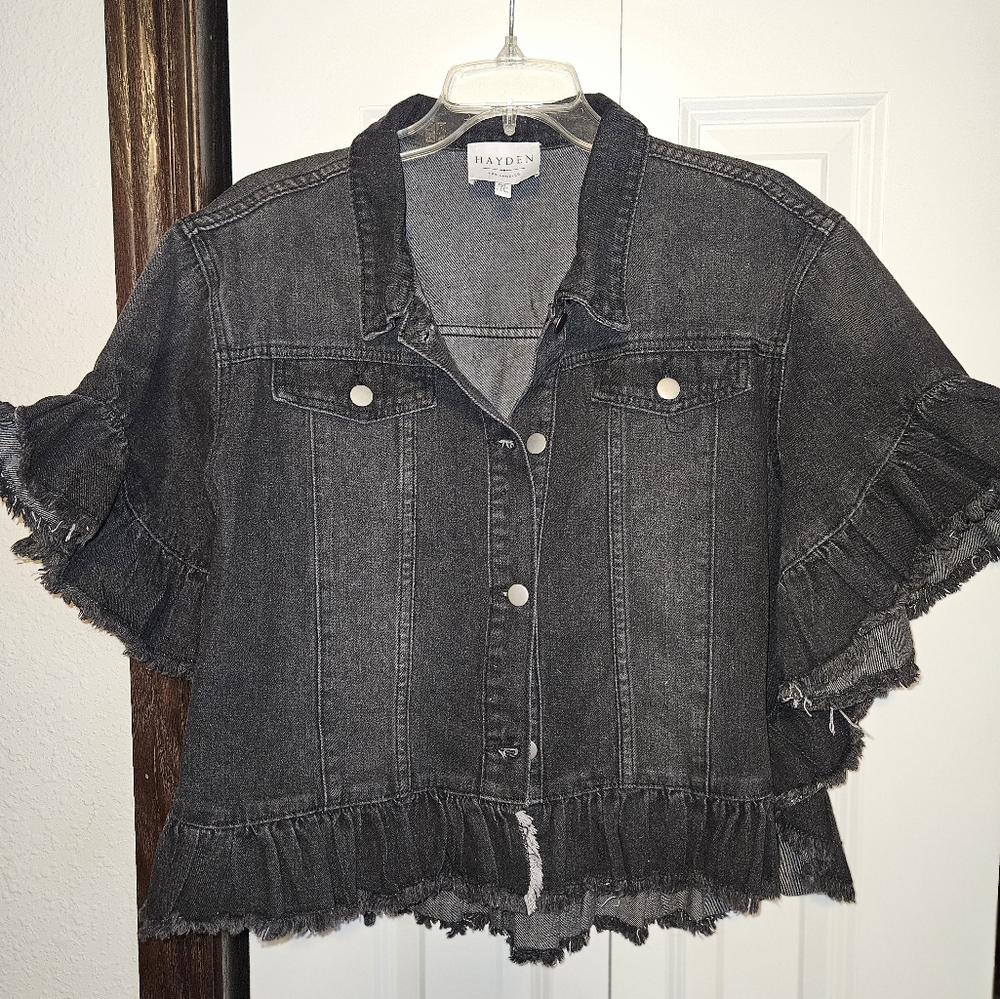 Black Denim Blouse